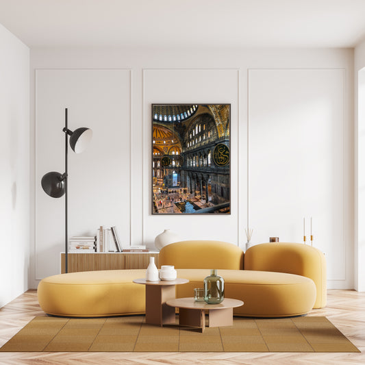 hagia sophia Poster - Moskee Art - Interieur aya sofya -  aya sofya cami  - hagia sophia mosque poster