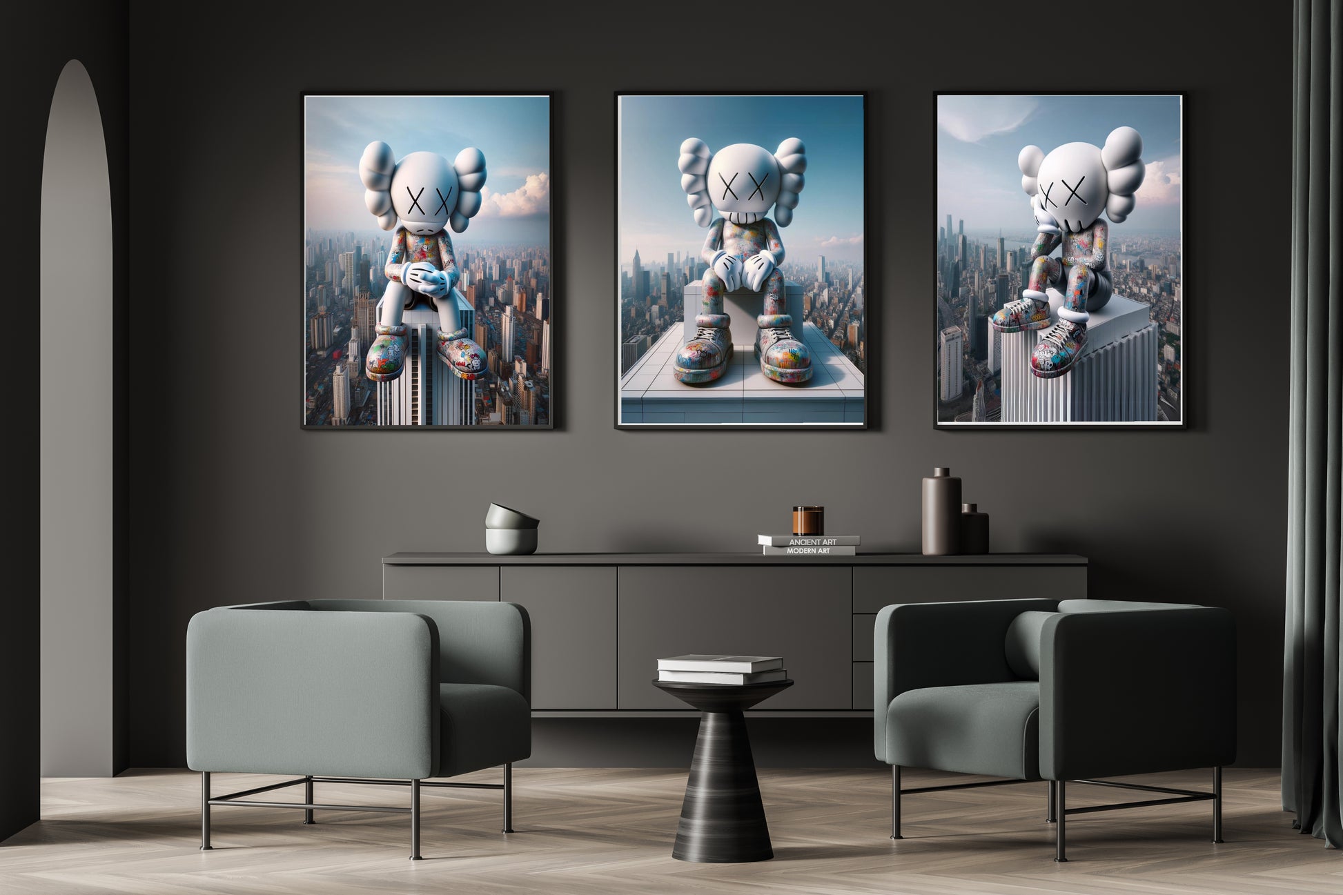 Kaws wallart - streetart - Kaws wallpaper - Graffiti design - streetart poster - canvas cool poster