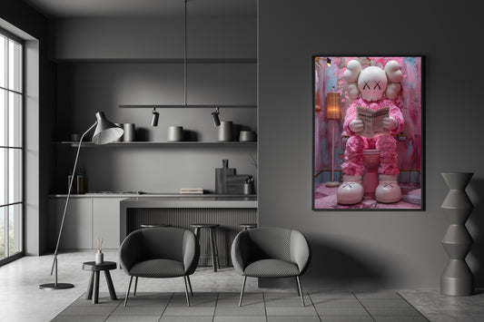 Kaws wallart - streetart - Kaws wallpaper - Graffiti design - streetart poster - canvas cool poster
