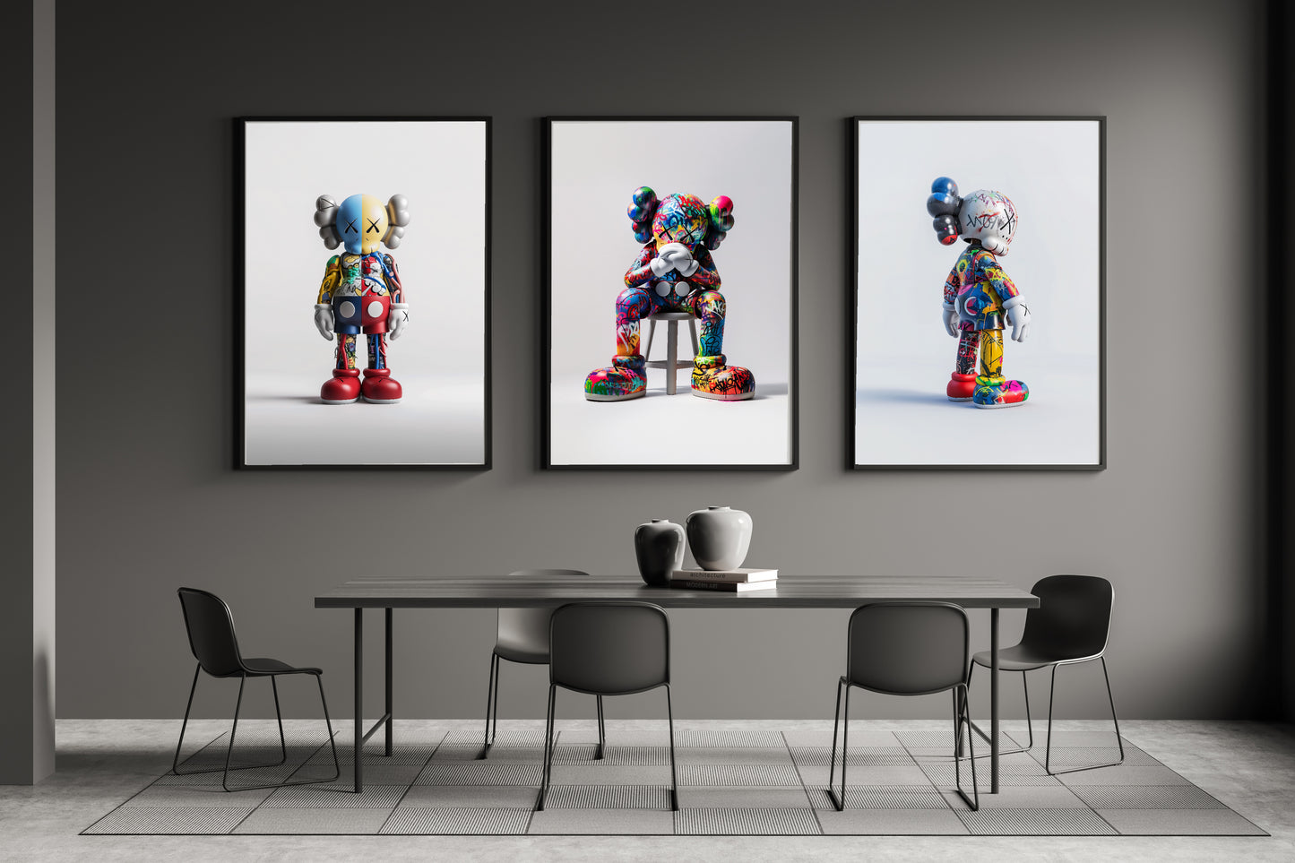 Kaws wallart - streetart - Kaws wallpaper - Graffiti design - streetart poster - canvas cool poster