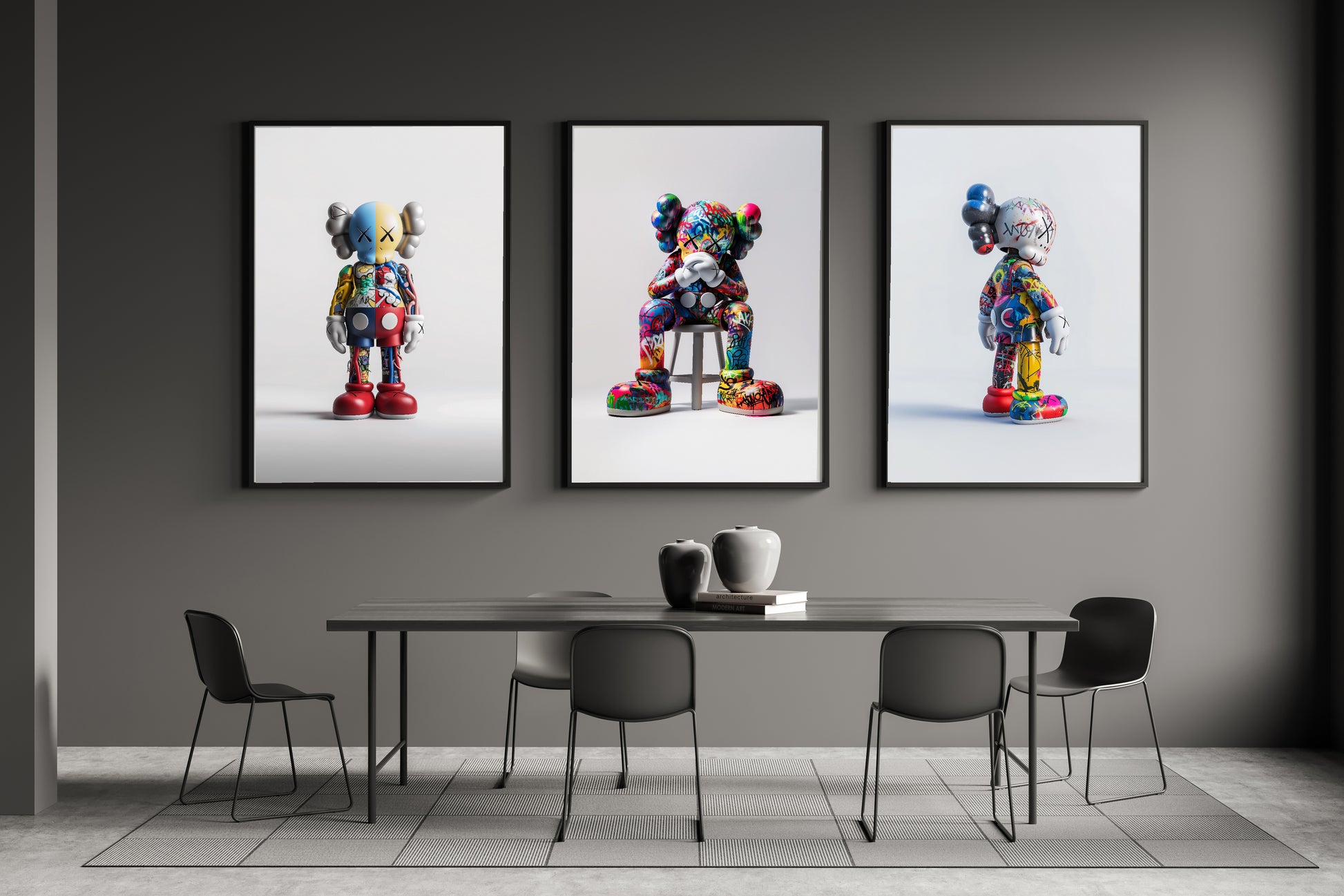 Kaws wallart - streetart - Kaws wallpaper - Graffiti design - streetart poster - canvas cool poster