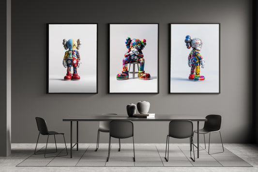 Kaws wallart - streetart - Kaws wallpaper - Graffiti design - streetart poster - canvas cool poster