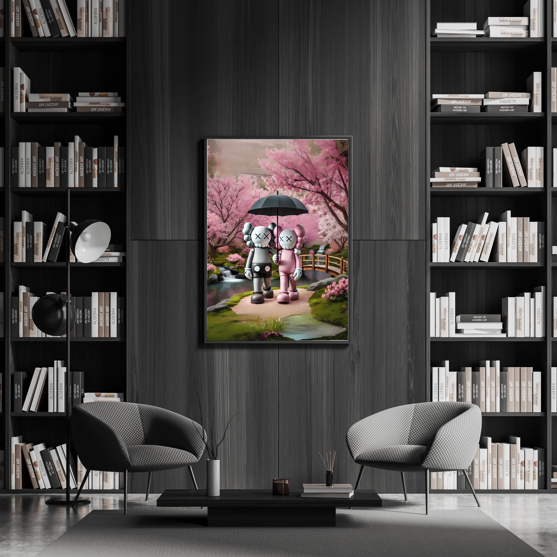 Kaws wallart - streetart - Kaws wallpaper - Graffiti design - kaws rain love 