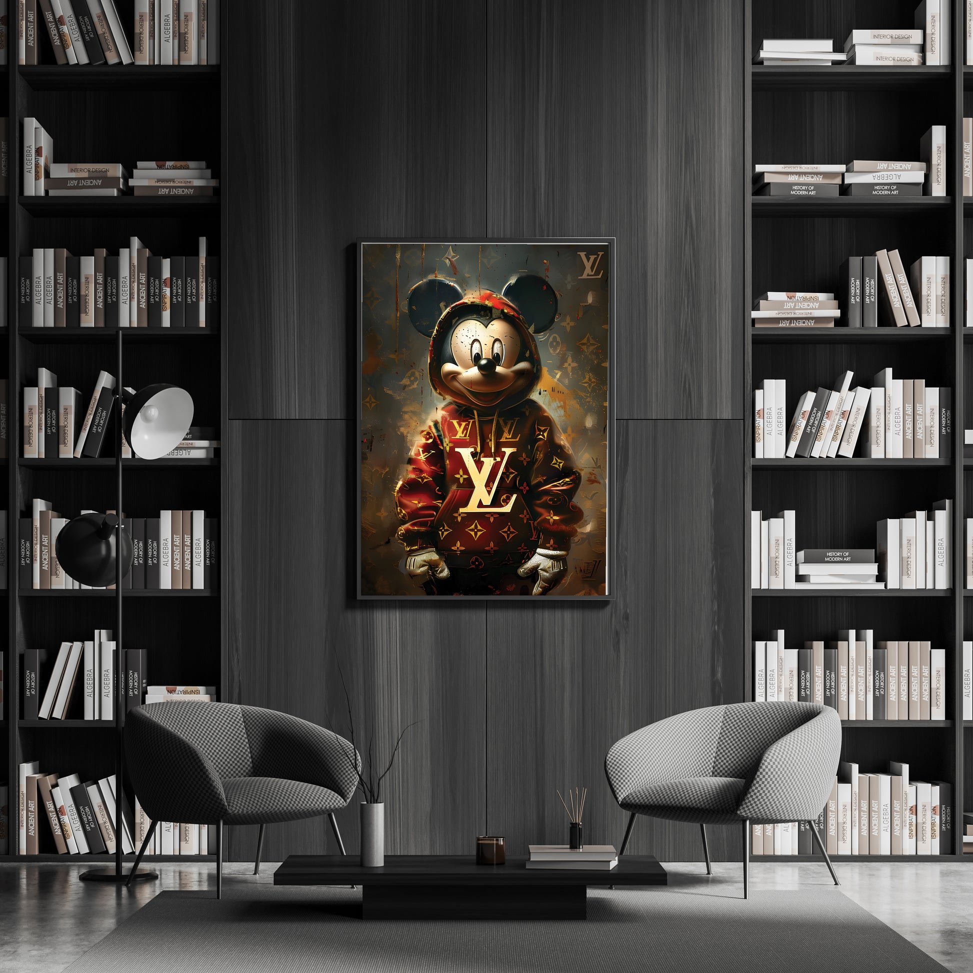 mickey mouse - mickey lv - graffiti wallart - wallpaper designer - art  - muurposter disney