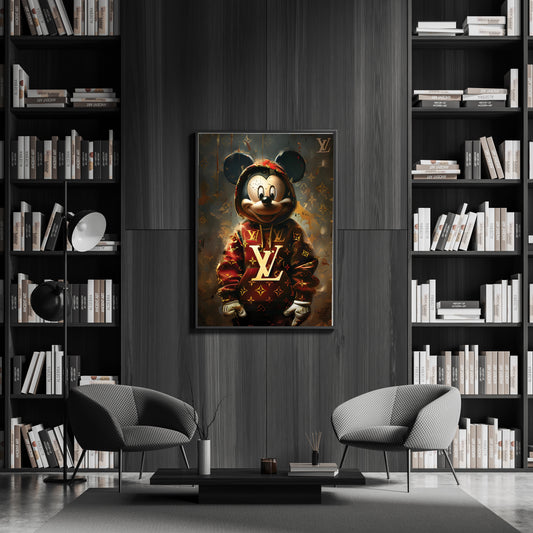 mickey mouse - mickey lv - graffiti wallart - wallpaper designer - art  - muurposter disney