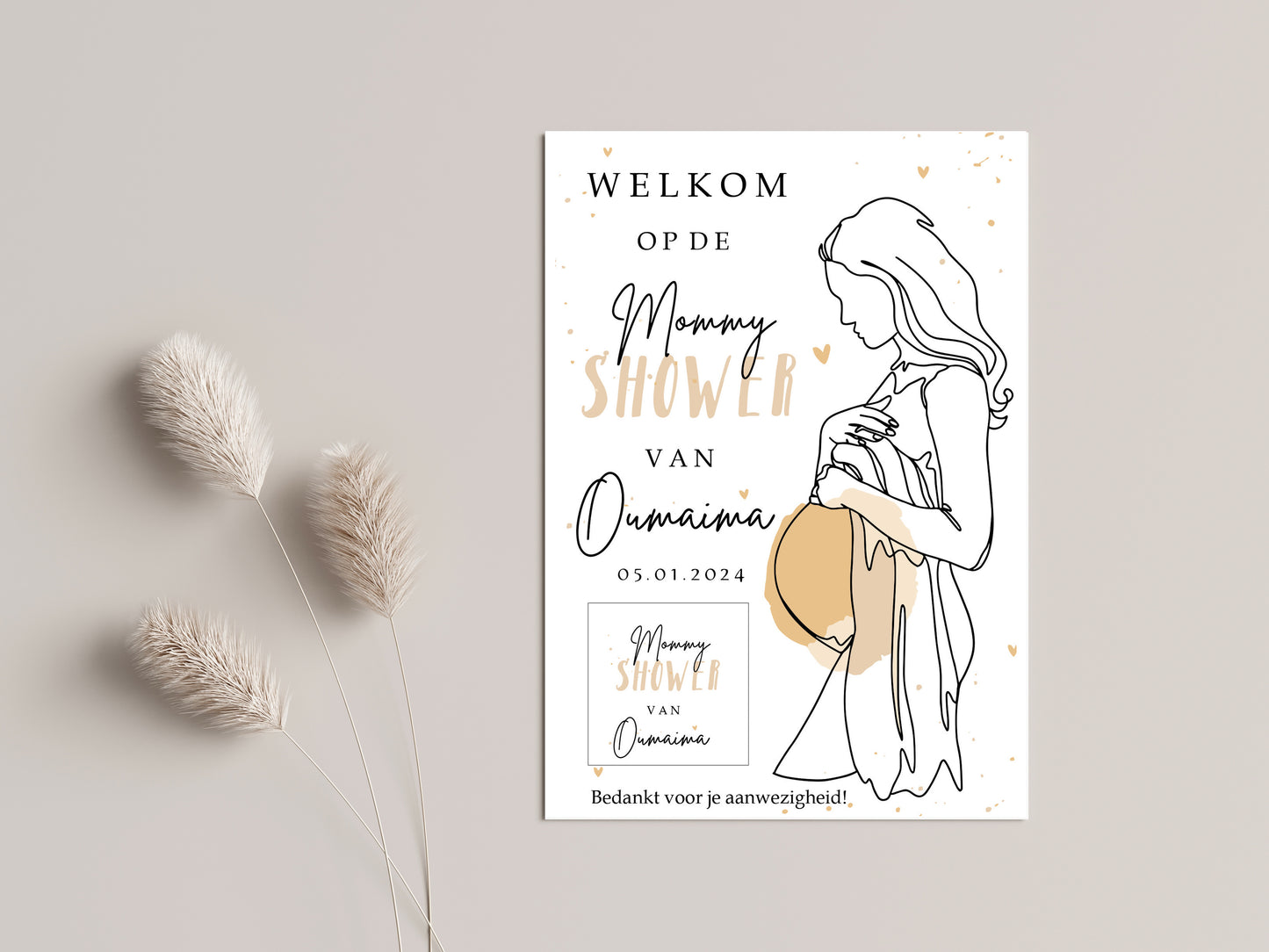 uitnodigingskaarten voor evenement of voor elke andere gelegenheid - trouwkaarten - verlovingskaarten met chocolade - mommy shower