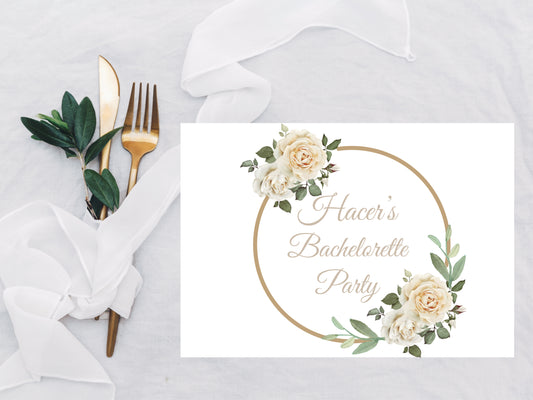 placemate set met eigen tekst - chocolade met servet - verjaardag vrijgezellenfeest decoratie - bachelorette party