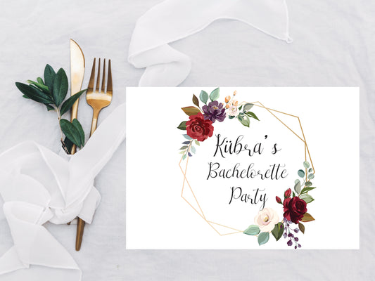 placemate set met eigen tekst - chocolade met servet - verjaardag vrijgezellenfeest decoratie - bachelorette party