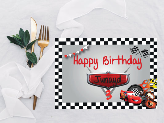 placemate set met eigen tekst - chocolade met servet - verjaardag vrijgezellenfeest decoratie - bachelorette party - cars
