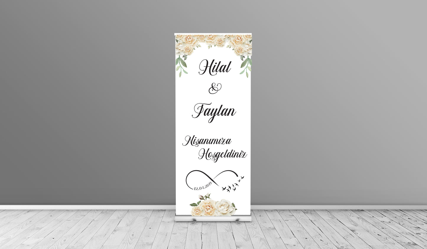 Rollup banner voor elke gelegenheid - roll up wedding -verloving - verjaardag - evenement - gepersonaliseerde rollup