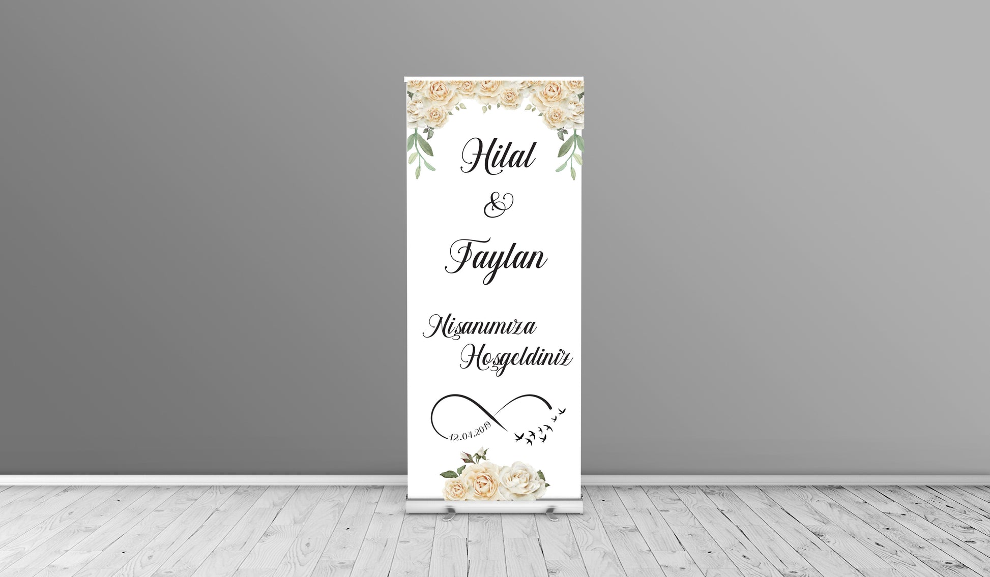 Rollup banner voor elke gelegenheid - roll up wedding -verloving - verjaardag - evenement - gepersonaliseerde rollup