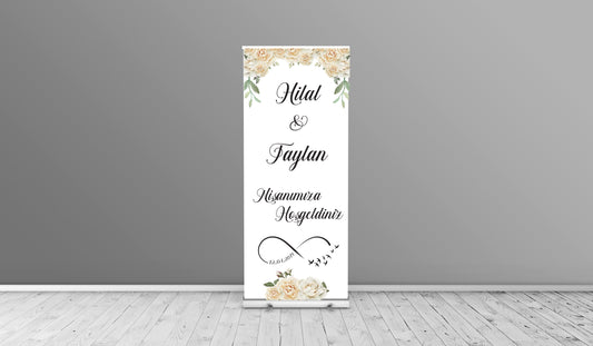 Rollup banner voor elke gelegenheid - roll up wedding -verloving - verjaardag - evenement - gepersonaliseerde rollup