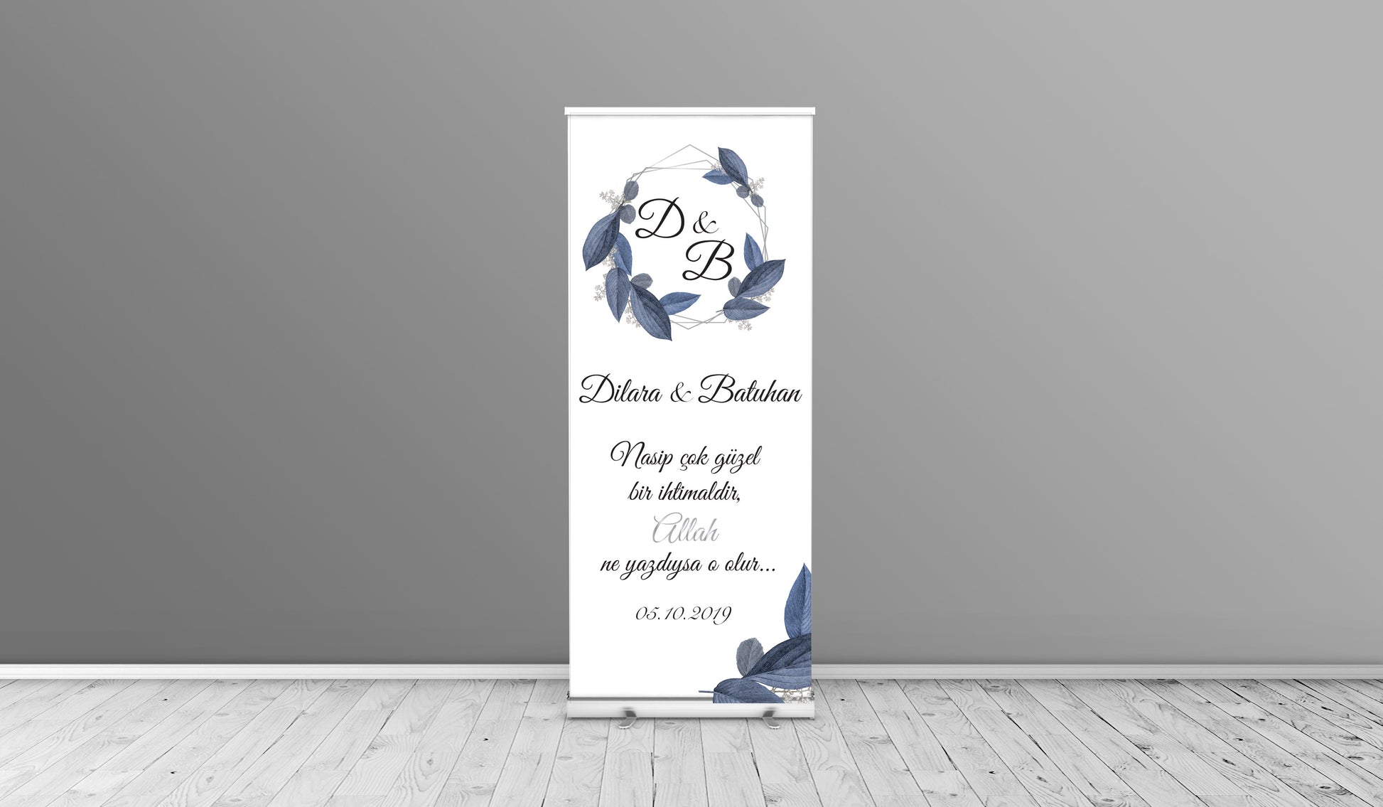 Rollup banner voor elke gelegenheid - roll up wedding -verloving - verjaardag - evenement - gepersonaliseerde rollup - 80x200cm
