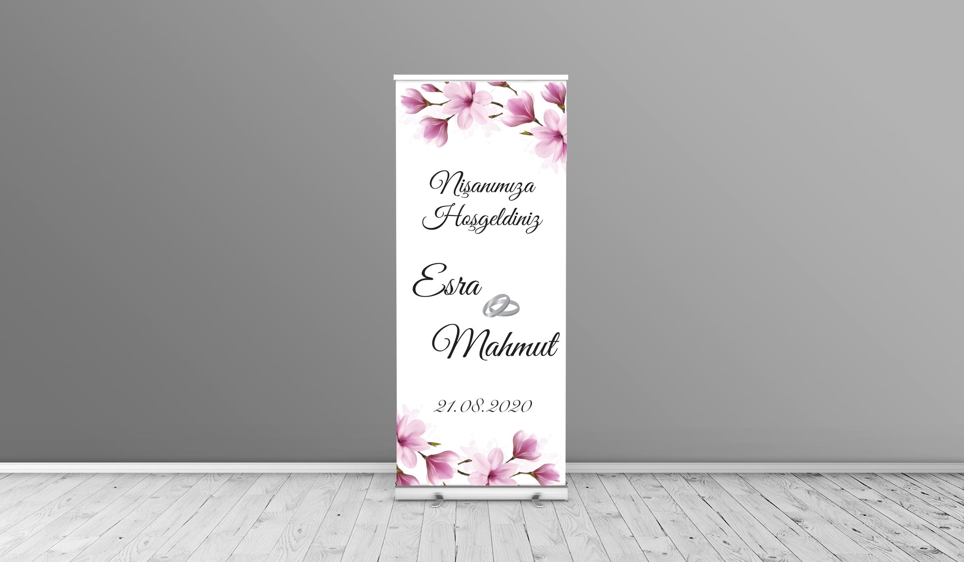 Rollup banner voor elke gelegenheid - roll up wedding -verloving - verjaardag - evenement - gepersonaliseerde rollup