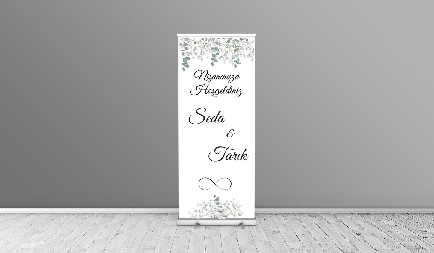 Rollup banner voor elke gelegenheid - roll up wedding -verloving - verjaardag - evenement - gepersonaliseerde rollup