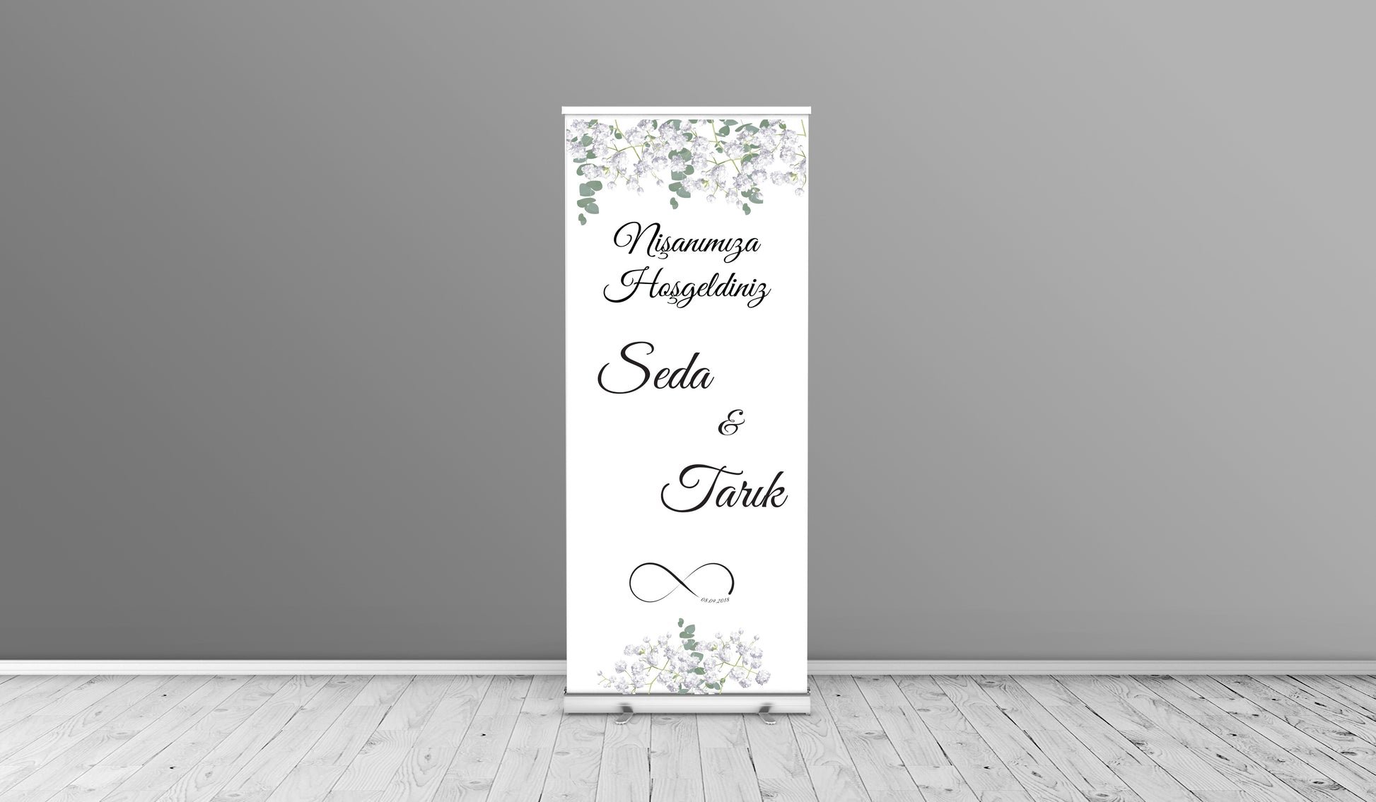 Rollup banner voor elke gelegenheid - roll up wedding -verloving - verjaardag - evenement - gepersonaliseerde rollup