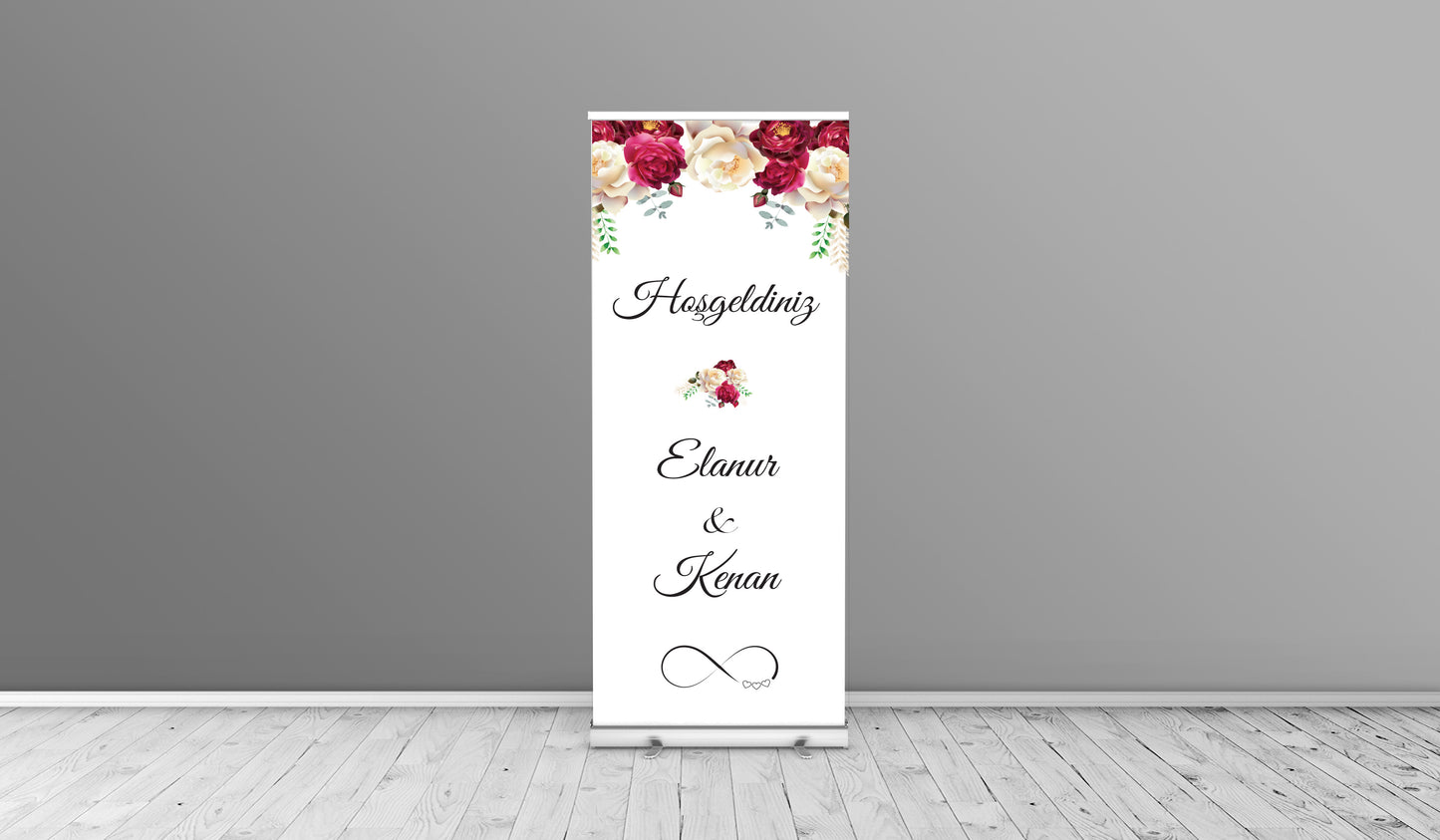 Rollup banner voor elke gelegenheid - roll up wedding -verloving - verjaardag - evenement - gepersonaliseerde rollup