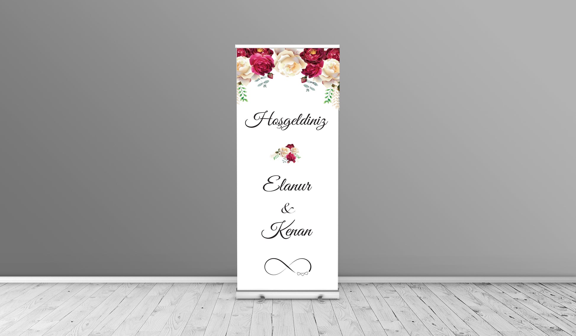 Rollup banner voor elke gelegenheid - roll up wedding -verloving - verjaardag - evenement - gepersonaliseerde rollup