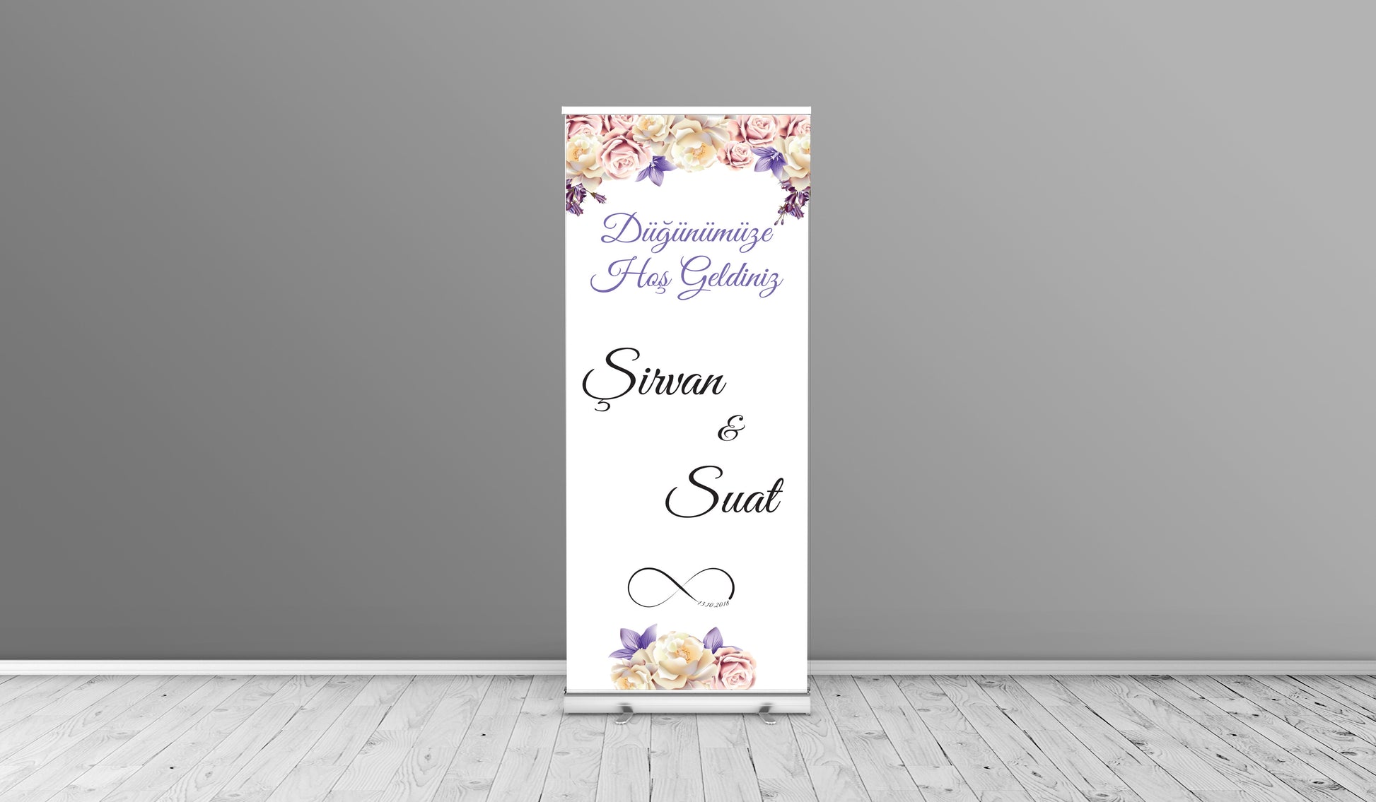 Rollup banner voor elke gelegenheid - roll up wedding -verloving - verjaardag - evenement - gepersonaliseerde rollup
