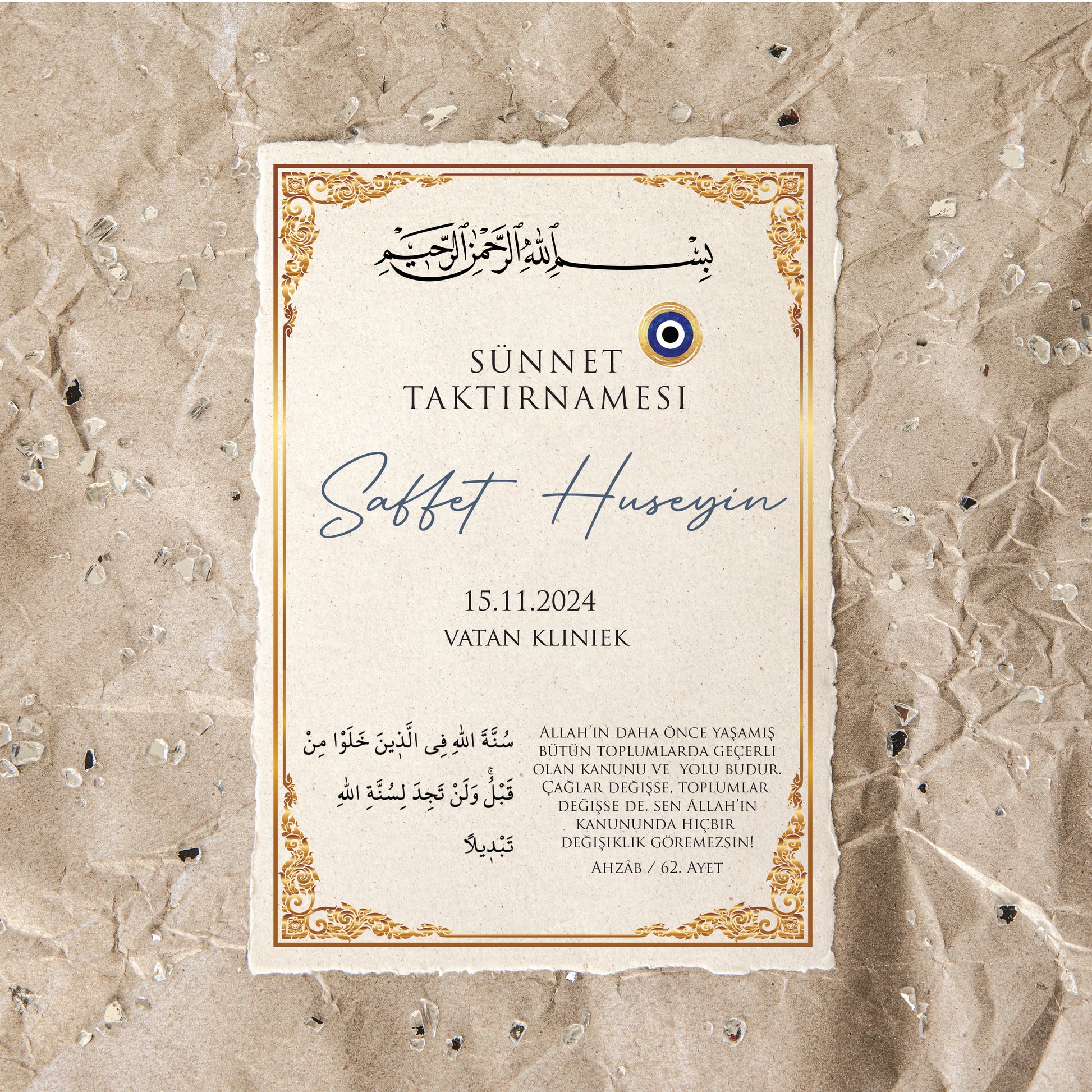 besnijdenisakte - sunnet taktirnamesi - besnijdenis certificaat - sunnet karti - kaart voor besnijdenis - sunnet taktirname