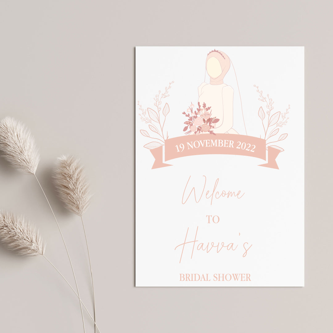 uitnodigingskaart - tafelkaarten - babyshower - its a girl / boy - kaart voor uitnodiging - wenskaarten - bridal shower - baby voorspellingen - hijab bride