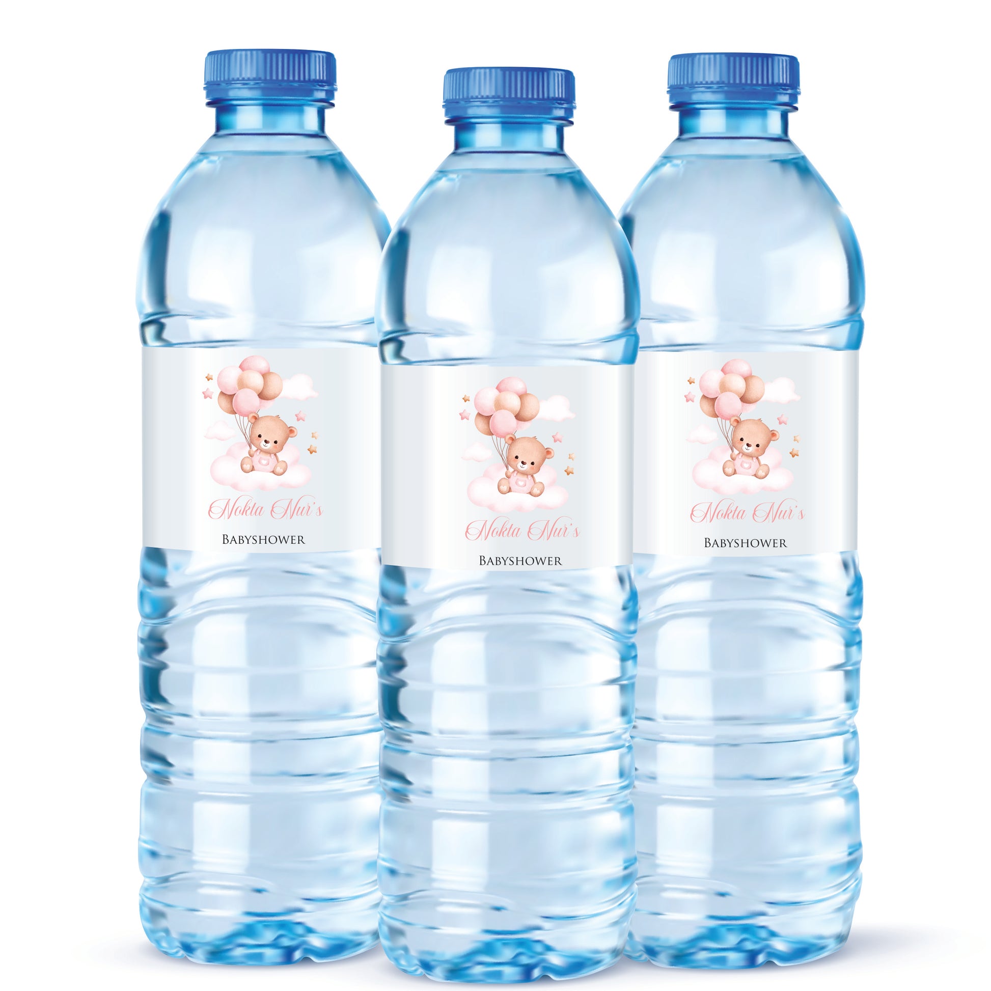 waterfles sticker - sticker voor ronde fles - gepersonaliseerd sticker etiket - etiket fles - bedankjes - uitdeel fles 