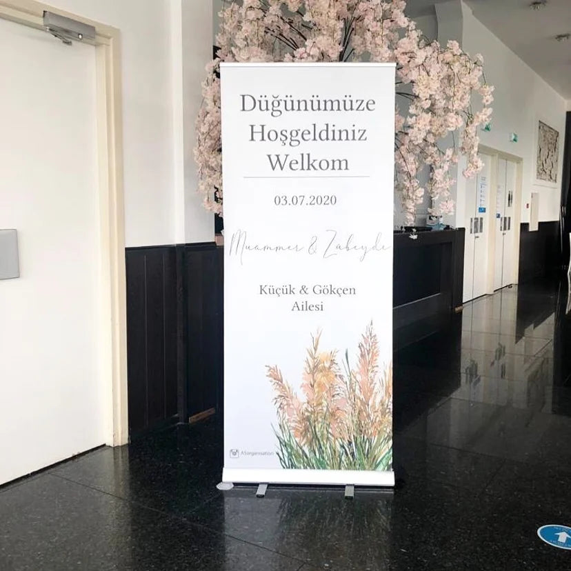 Rollup banner voor elke gelegenheid - roll up wedding -verloving - verjaardag - evenement - gepersonaliseerde rollup