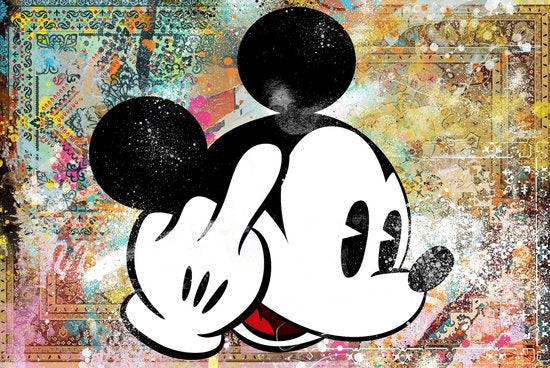 Mickey Mouse wallart op canvas met een unieke en gedetailleerde afbeelding van de bekende Disney-figuur