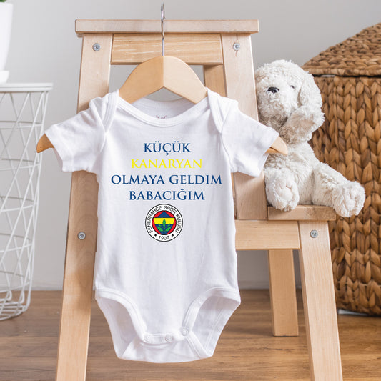 Baby romper - romper met foto/tekst naar keuze - gepersonaliseerde rompers - fenerbahce zibin kanarya