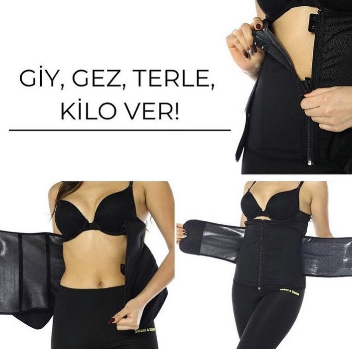 zweetband - afslankband - sauna belt - afvallen - waisttrainer 