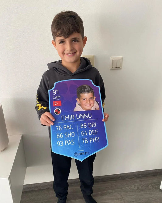 Fifa kaart - kinder score bord met foto - kinder spelers prestaties 