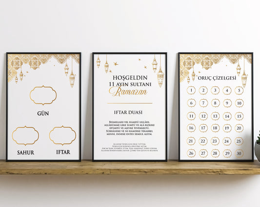 ramadan set - ramadan kalender - ramazan seti - iftar saat - oruç takvimi