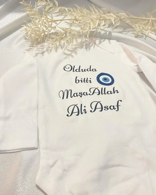 Baby romper - romper met foto/tekst naar keuze - gepersonaliseerde rompers - bebek zibin