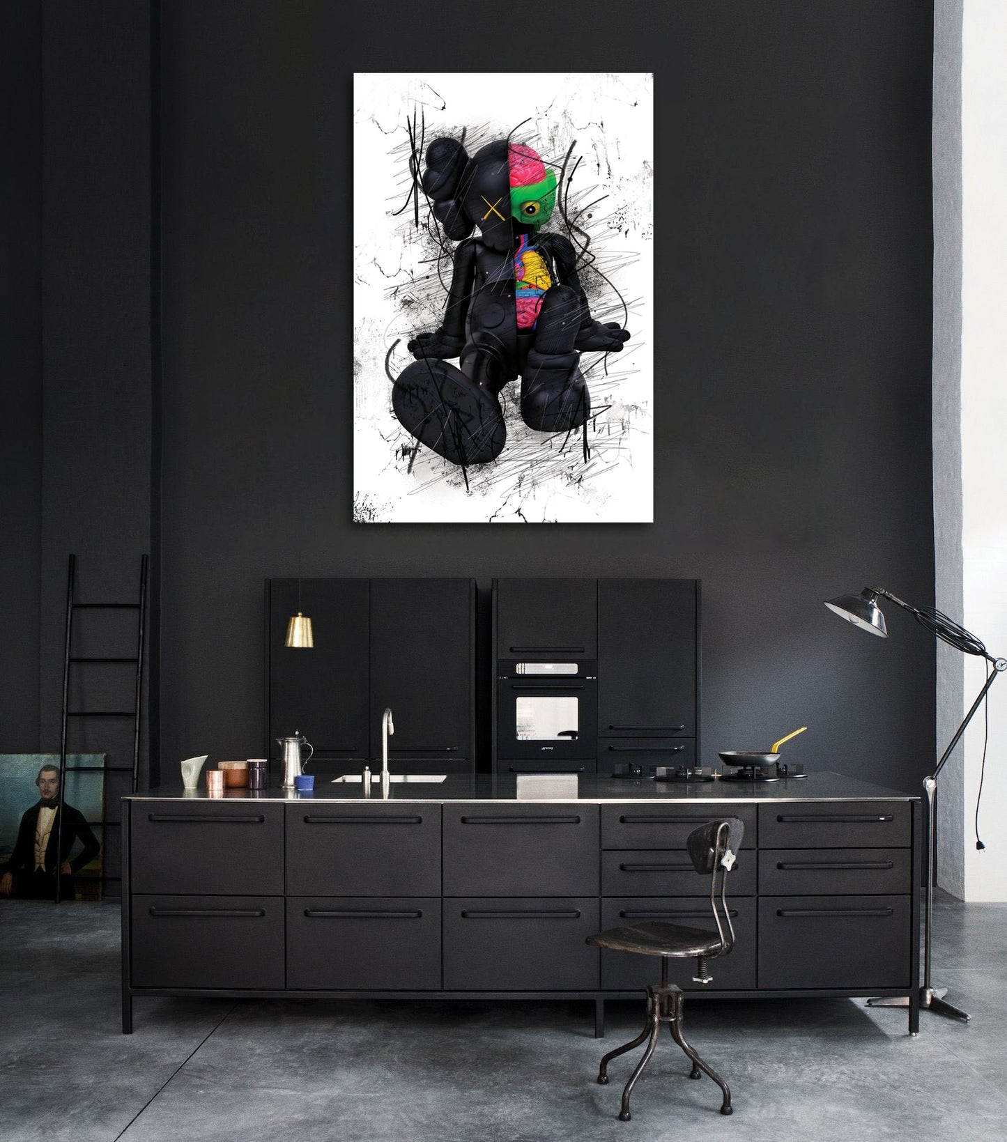 Kaws wallart - streetart - Kaws wallpaper - Graffiti design