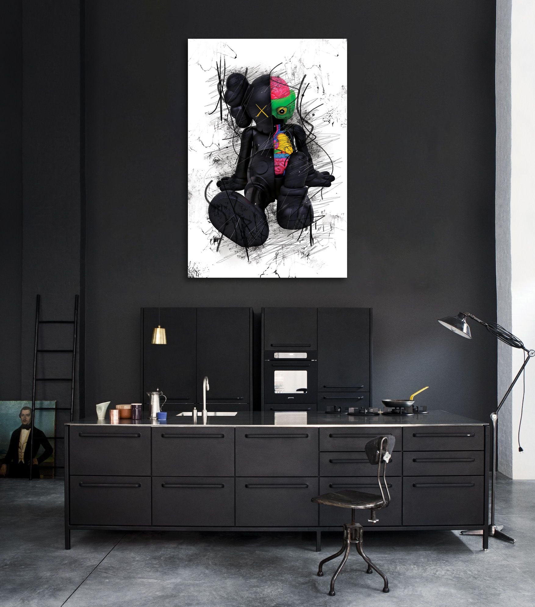 Kaws wallart - streetart - Kaws wallpaper - Graffiti design