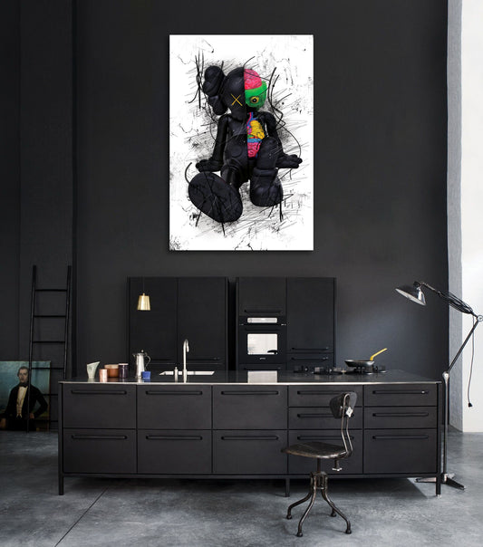 Kaws wallart - streetart - Kaws wallpaper - Graffiti design