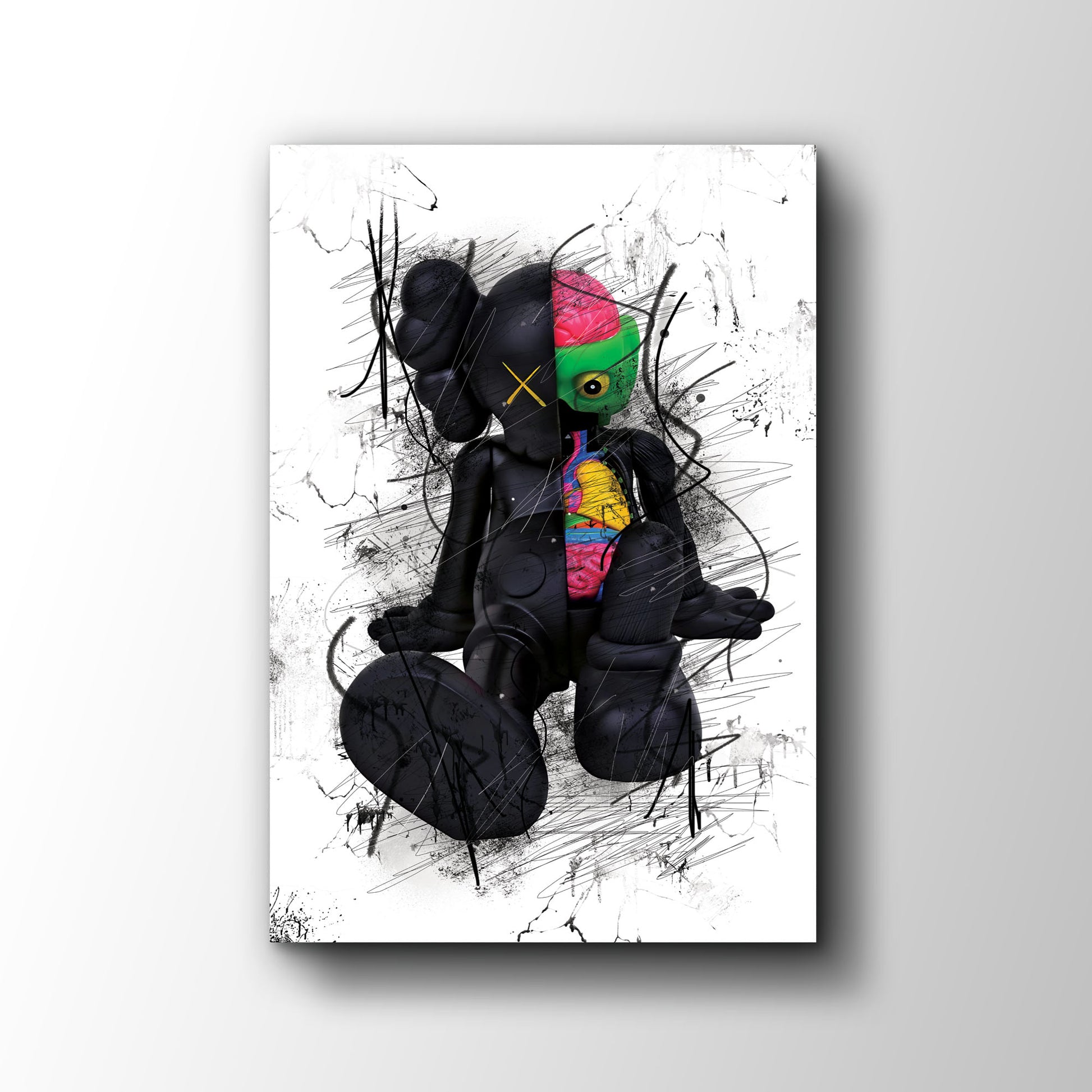 Kaws wallart - streetart - Kaws wallpaper - Graffiti design