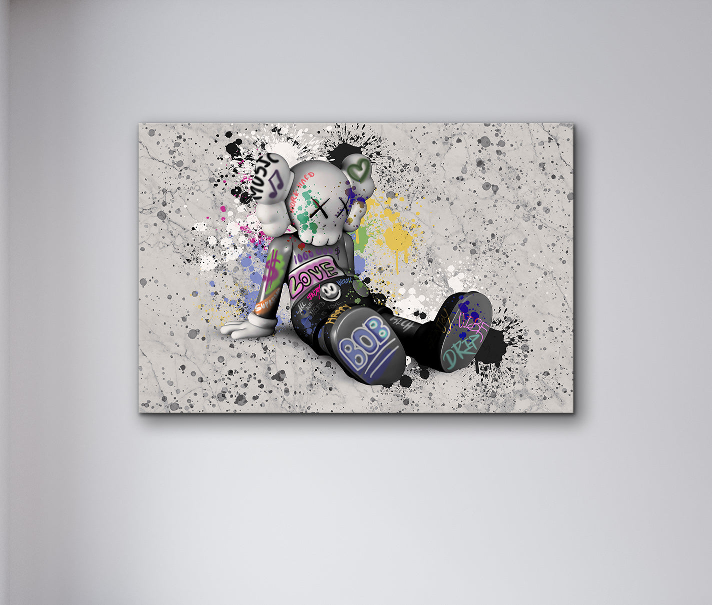 Kaws wallart - streetart - Kaws wallpaper - Graffiti design