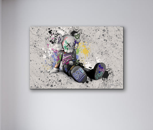 Kaws wallart - streetart - Kaws wallpaper - Graffiti design